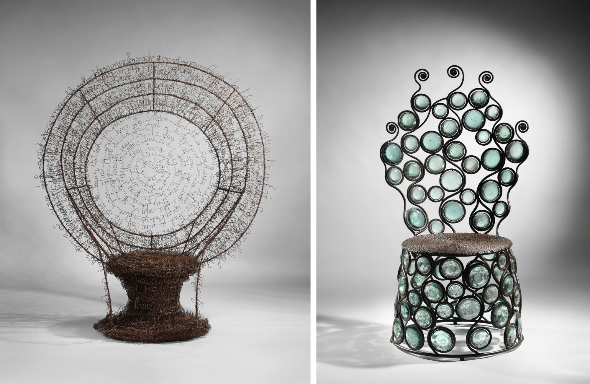 Two standout Peacock Chairs from the ICON exhibit